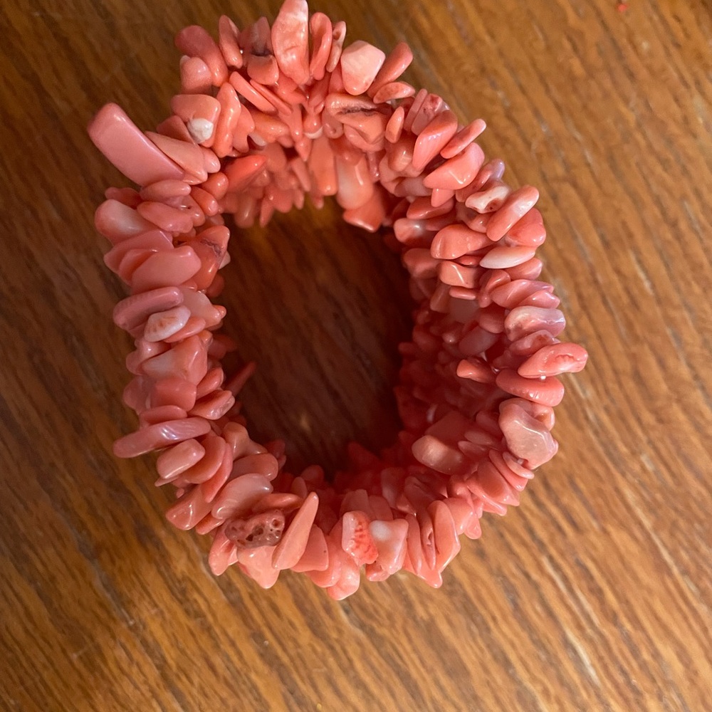 Peach Rock Chip Bracelet